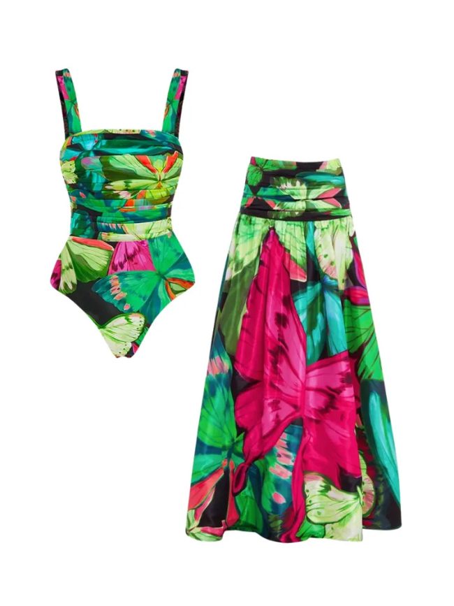 Papillon One-Piece Swimsuit Set