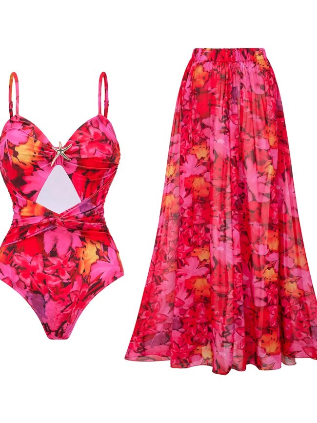 Rose Bloom One-Piece Set