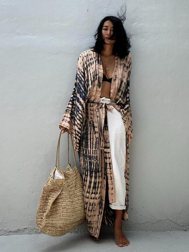 Sand Tie-Dye Kimono
