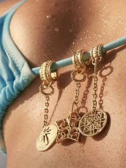 Golden Charm Bikini Clip