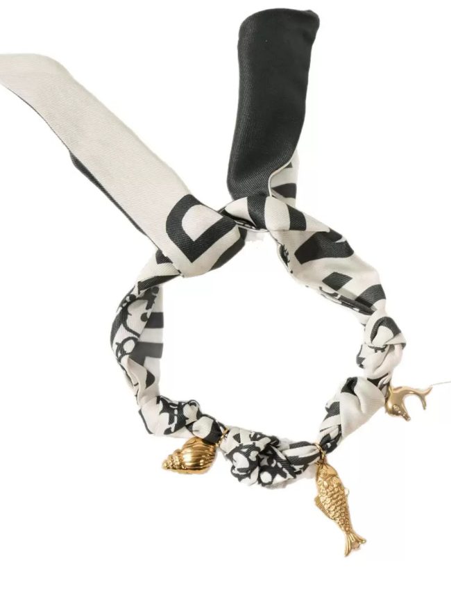 Marine Charm Scarf Necklace