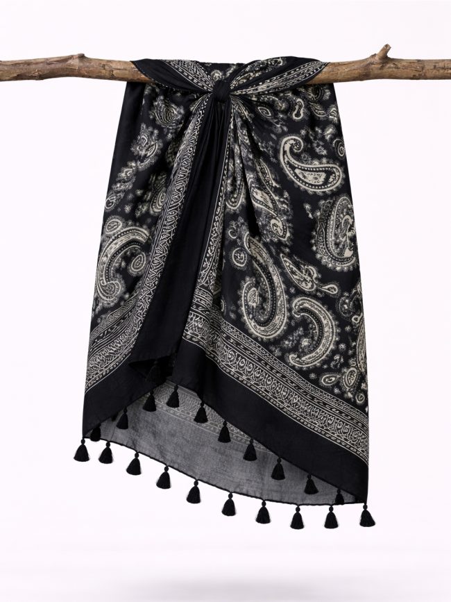 Midnight Paisley Sarong