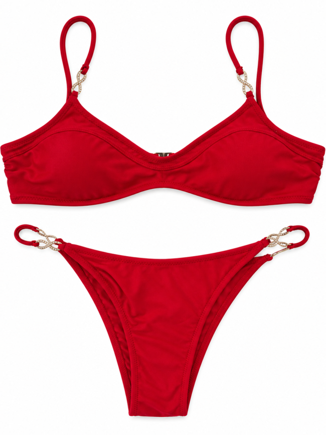 Red Gold-Link Bikini