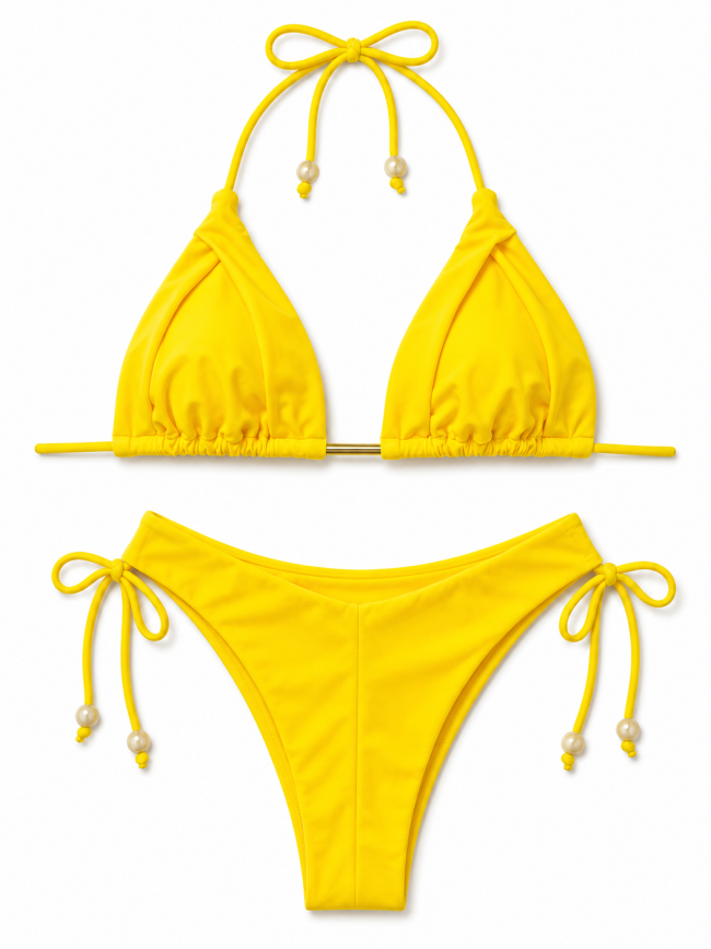 Yellow lace Bikini