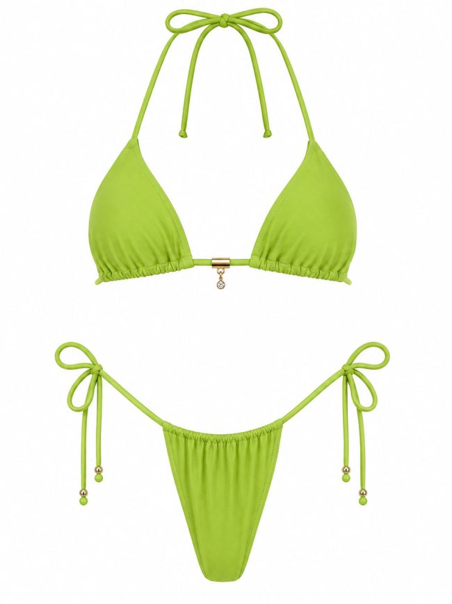 Lime Charm Triangle Bikini