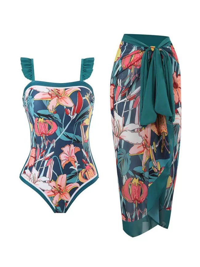 Tropical Lily One-Piece & Pareo Set